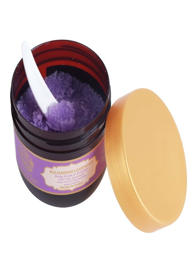 RYLLZ ESSENTIALS Bulgarian Lavender Body Scrub & Polisher | with AHA, Epsom Salt, Kojic Acid, Niacinamide & Glycolic Acid | for Dead Skin Cells, Ingrown Hair & Skin Feeling Smoother/Polished | 200 ml - Image 3