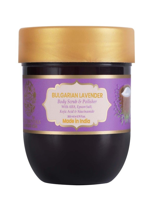 RYLLZ ESSENTIALS Bulgarian Lavender Body Scrub & Polisher | with AHA, Epsom Salt, Kojic Acid, Niacinamide & Glycolic Acid | for Dead Skin Cells, Ingrown Hair & Skin Feeling Smoother/Polished | 200 ml - Image 1