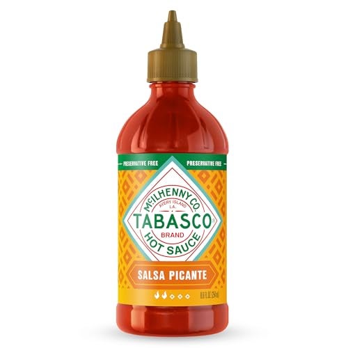 TABASCO Brand Salsa Picante, Vibrant & Mild Hot Sauce, Easy-to-Squeeze Bottle, Thicker Mexican Style with Authentic Peppers, Garlic & Spices, Great on Tacos & More, 8.6 Fl Oz (Pack of 1) - Image 1