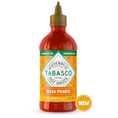 TABASCO Brand Salsa Picante, Vibrant & Mild Hot Sauce, Easy-to-Squeeze Bottle, Thicker Mexican Style with Authentic Peppers, Garlic & Spices, Great on Tacos & More, 8.6 Fl Oz (Pack of 1) - Image 2