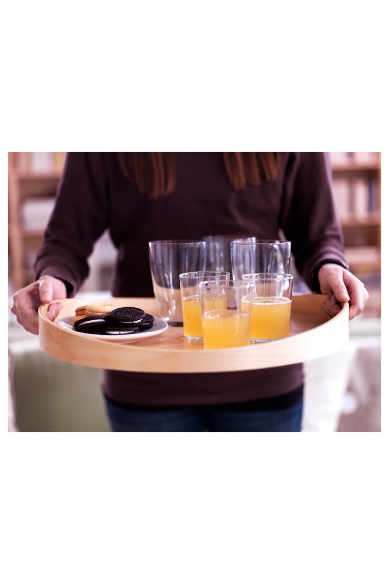 Skala Round Birch Tray With Handles – 44 Cm, Lightweight, Durable & Easy To Carry For Serving - Image 4