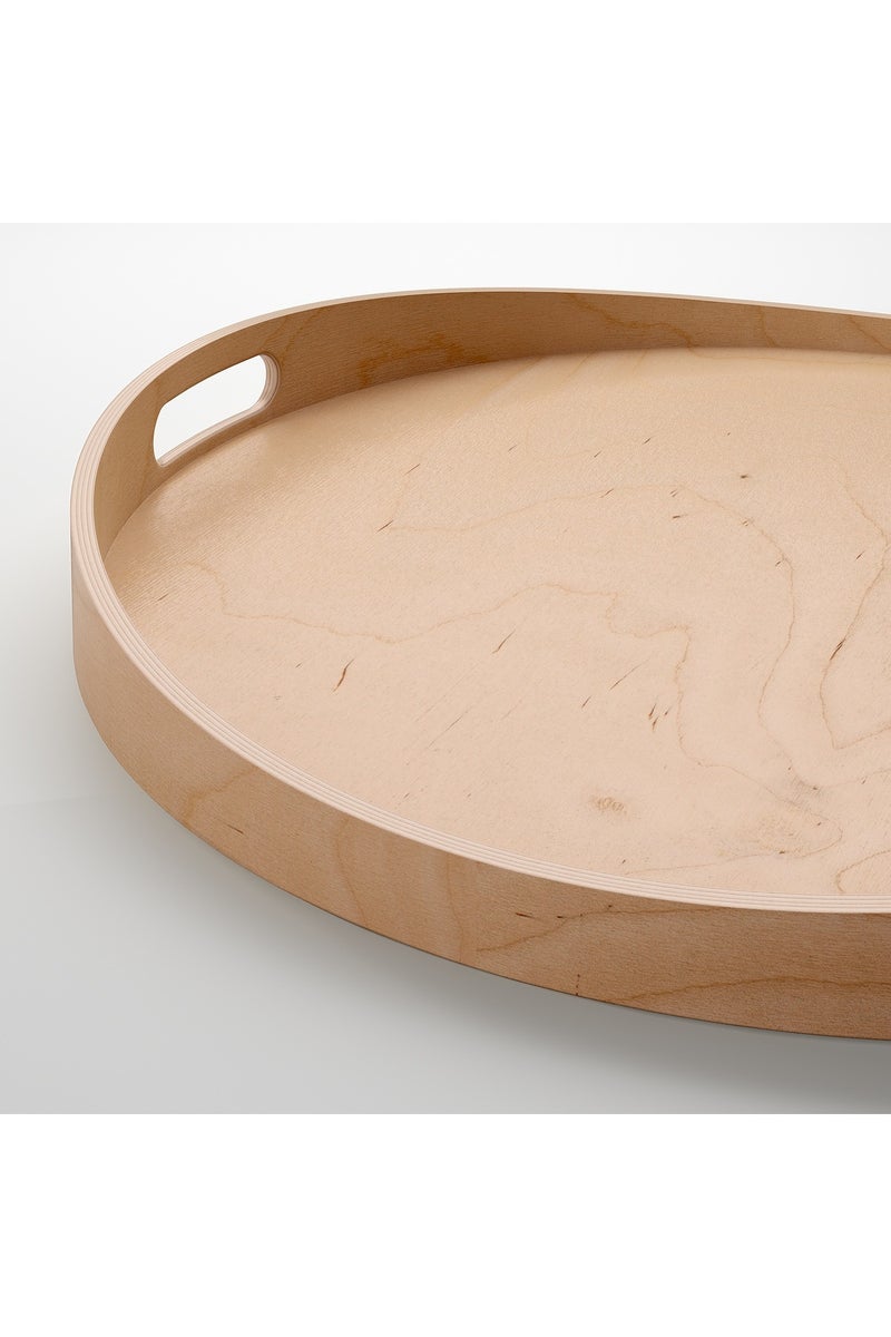 Skala Round Birch Tray With Handles – 44 Cm, Lightweight, Durable & Easy To Carry For Serving - Image 3