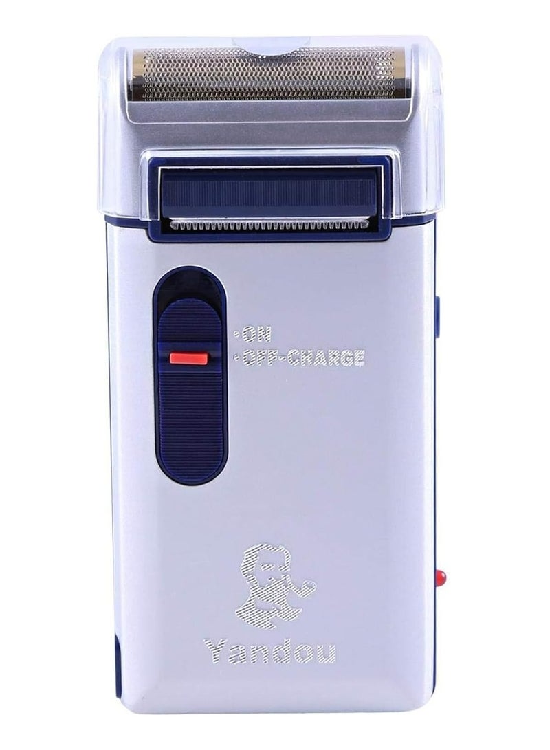 YANDOU Rechargeable Mini Electric Shaver Silver - Image 1