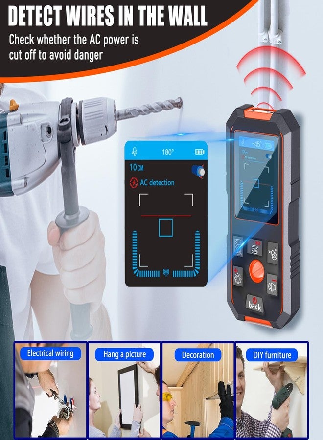 NOYAFA Stud Finder Wall- 3 in 1 Finder Wall Scanner for Testing Behind Walls Wood AC Wire Metal Studs Joist Pipe with Upgraded Smart sensors, high-Definition LCD Display and Audible Alarms. (NF-513). - Image 3