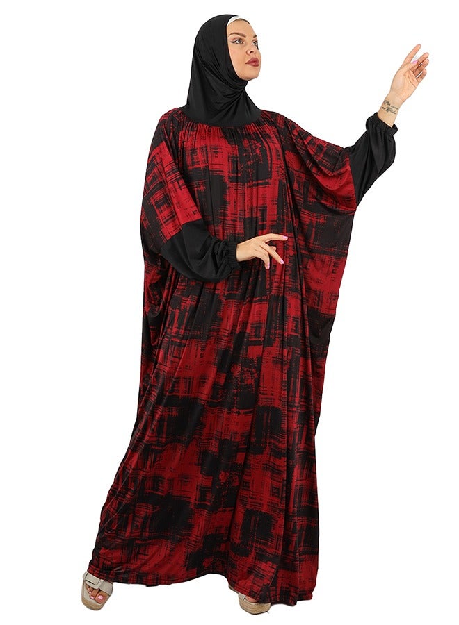 Zmurud Practical  Kuwaiti Jersey prayer dress  with headscarf from zmurud fashion  - Image 2