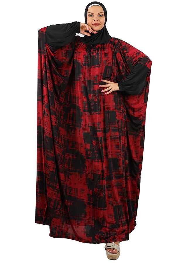 Zmurud Practical  Kuwaiti Jersey prayer dress  with headscarf from zmurud fashion  - Image 3