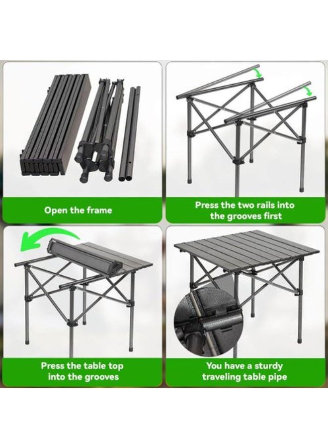 Lightweight folding camping table with carrying bag - Image 3