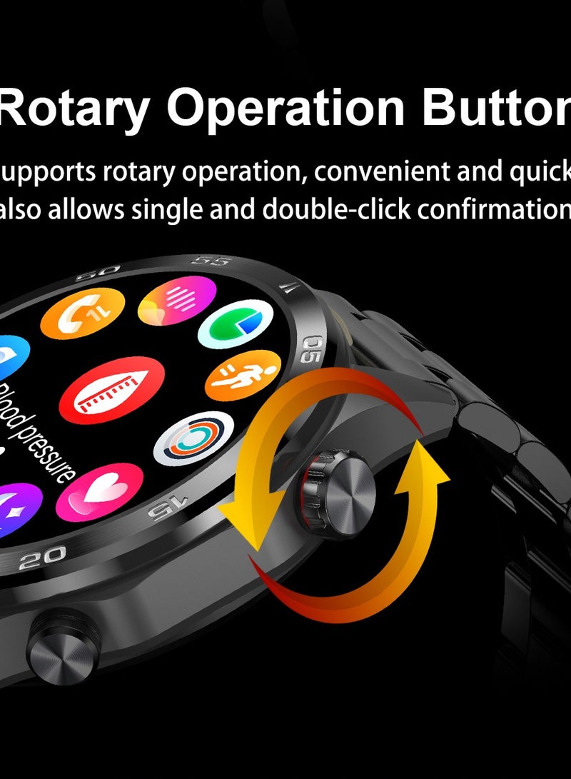 RollsTimi  Men's Bluetooth Smartwatch, 1.52" Full Screen Touch, Heart Rate Monitoring For Sleep And Exercise, Support For Multiple Exercise Modes And Multiple Language Settings, I118 Black  - Image 4