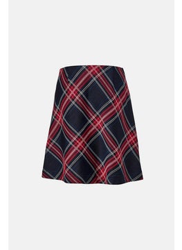 Tchibo Women Pull On Plaid Mini Skirts, Red Combo  - Image 3
