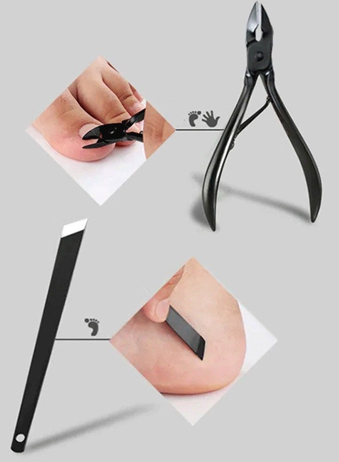 15 In 1 Professional Nail Cutter Manicure Set Black - Image 3