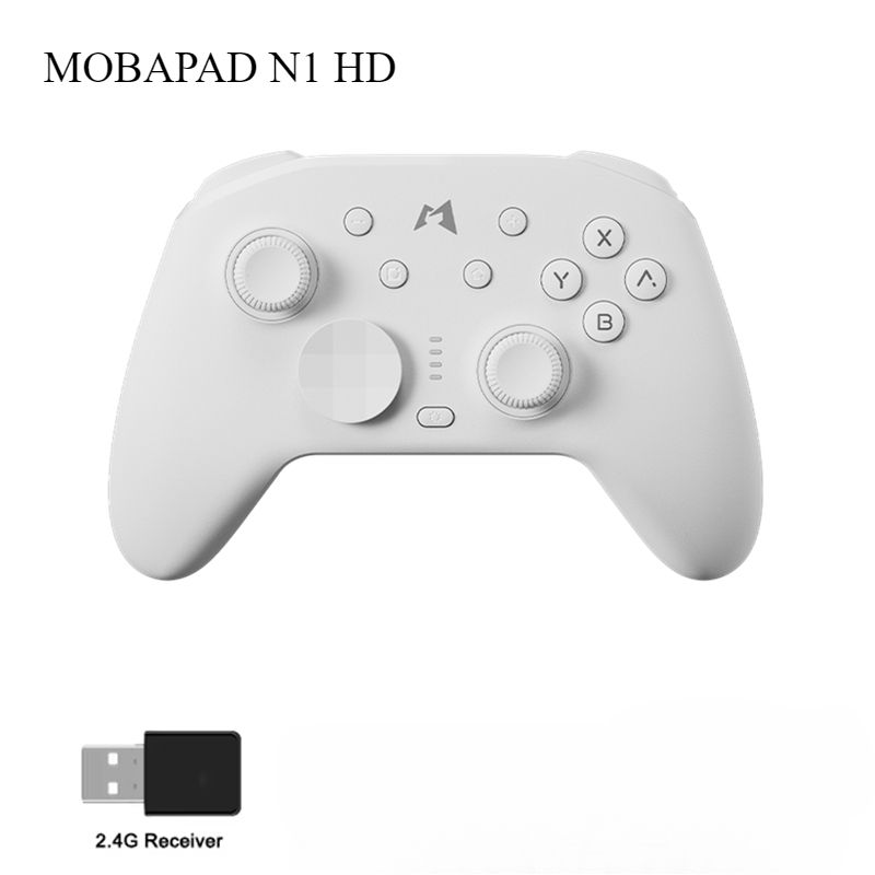 Mobapad N1 HD Liquid Silicone Gaming Controller with Ns/pc Android Bluetooth Hall Effect Support, White - Image 1