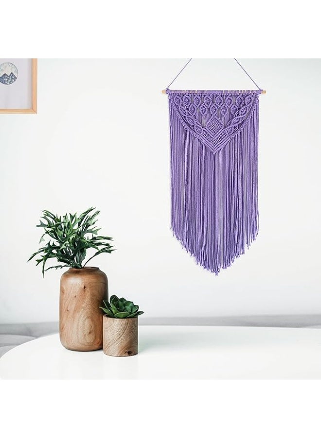 انتيكيانو مكرمية جدارية – ديكور يدوي من القطن – المقاس ‎40×70‎ سم. - Image 3