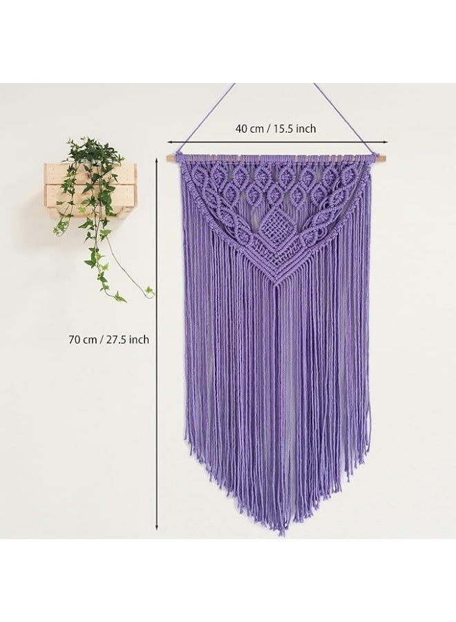 انتيكيانو مكرمية جدارية – ديكور يدوي من القطن – المقاس ‎40×70‎ سم. - Image 4