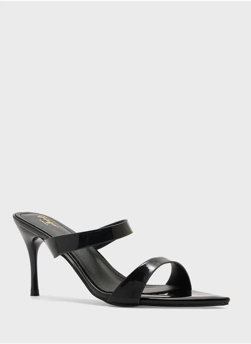 Ginger Pointed Heeled Mule