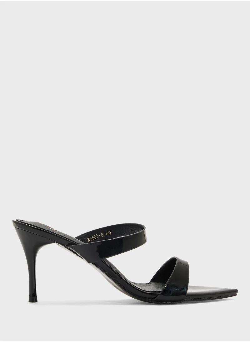 Ginger Pointed Heeled Mule