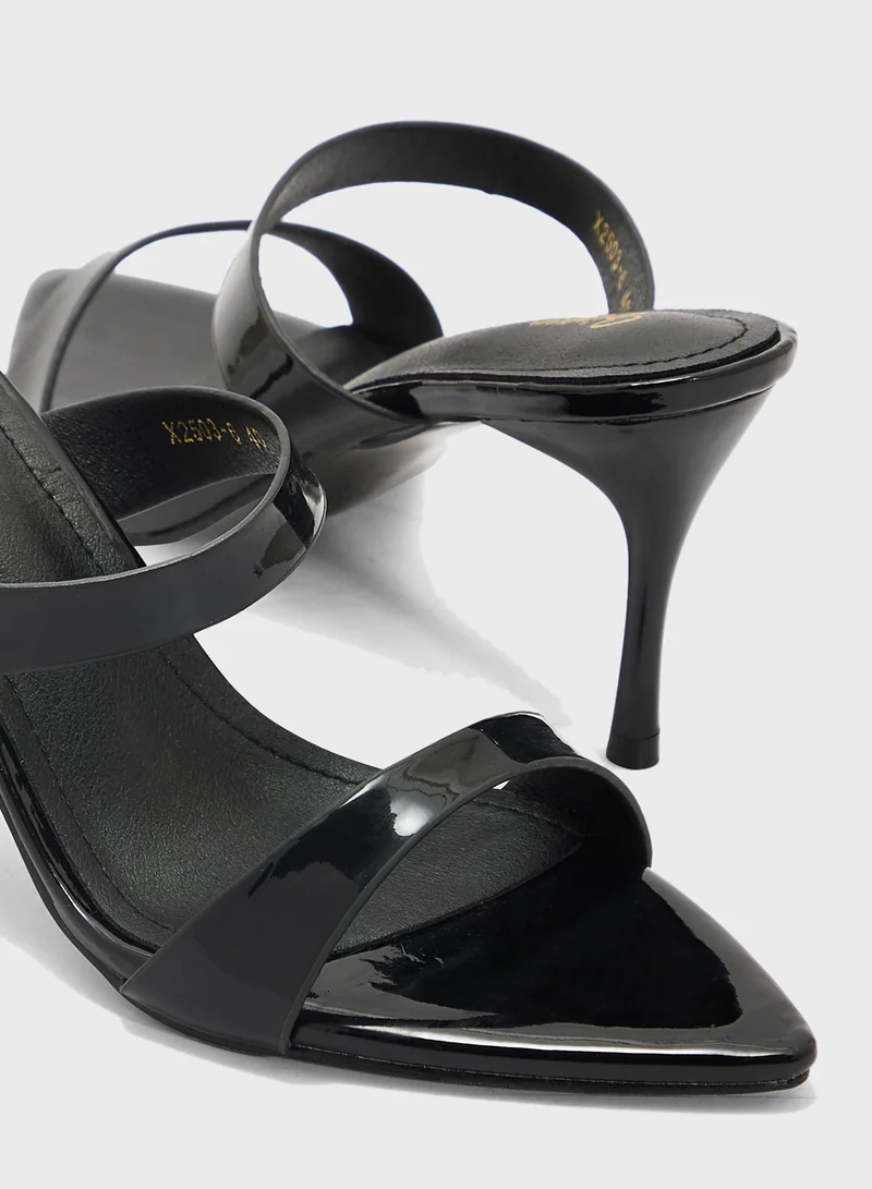 Ginger Pointed Heeled Mule