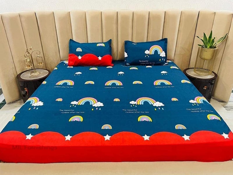 BhaiJi BedSheet 180 TC Kids Cartoon Print Bed Sheet Double Bed with 2 Pillow Covers - Dream Big - Image 5