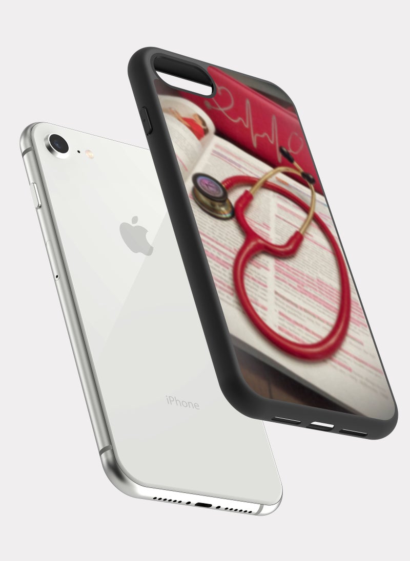 بكسلات كفر ايفون 8 سماعه طبيبة ابيض - Image 2