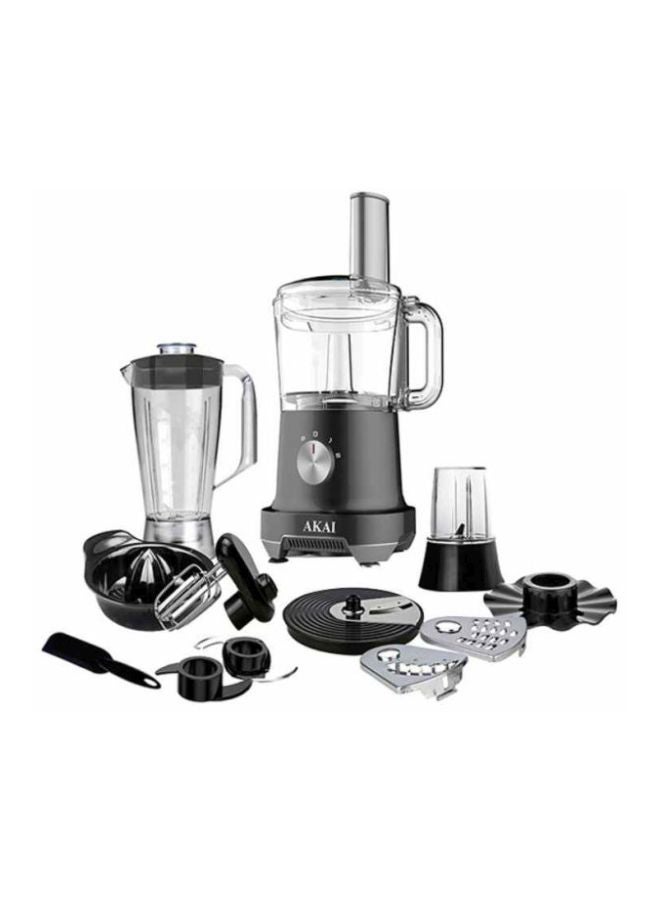 AKAI 15-In-1 Food Processor 500 W FPMA-1801 Black/Clear - Image 1