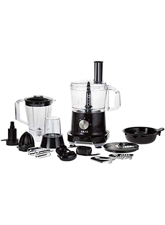 AKAI 15-In-1 Food Processor 500 W FPMA-1801 Black/Clear - Image 5