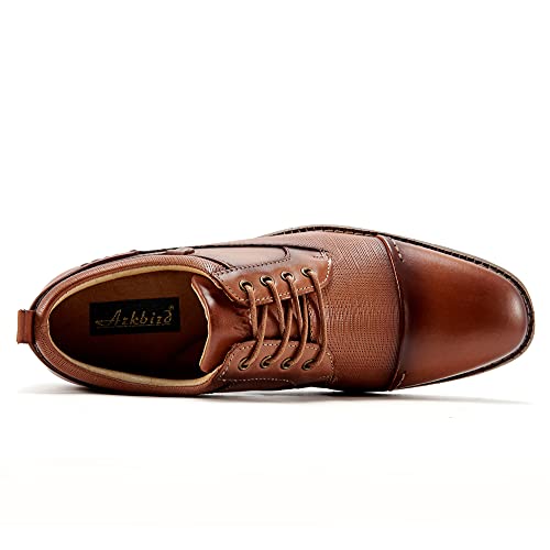 Arkbird Mens Casual Shoes Leather Fashion Sneakers Business Casual Dress Sneakers Lace-up Oxford Shoe for Men - Image 4