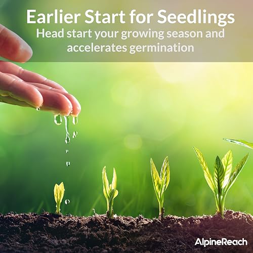 AlpineReach Plant Covers Frost & Sun Protection 10 x 30 ft - Thick 1.2 oz/yd² Freeze Blanket to Low 28 °F Temperatures Floating Row, Garden Fabric Material, Protect in Winter Cold, Gardening Down - Image 5