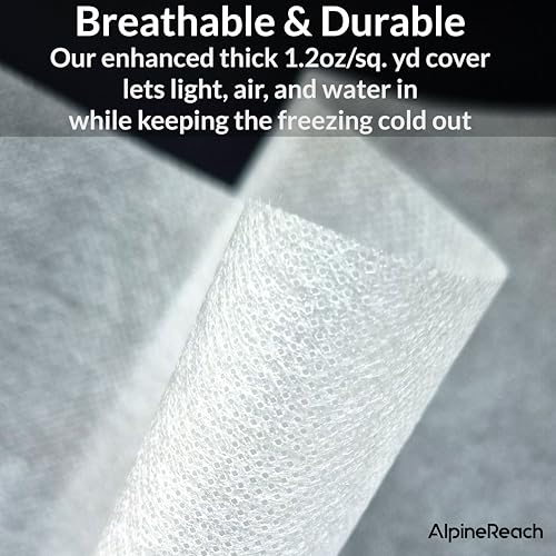 AlpineReach Plant Covers Frost & Sun Protection 10 x 30 ft - Thick 1.2 oz/yd² Freeze Blanket to Low 28 °F Temperatures Floating Row, Garden Fabric Material, Protect in Winter Cold, Gardening Down - Image 4