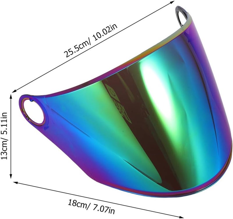 Universal Motorcycle Helmet Visor Replacement Wind Shield Lens 3.2cm Aperture Colored Sun Shade Compatible with Full Face Helmets for Riding and Outdoor Protection - Image 2