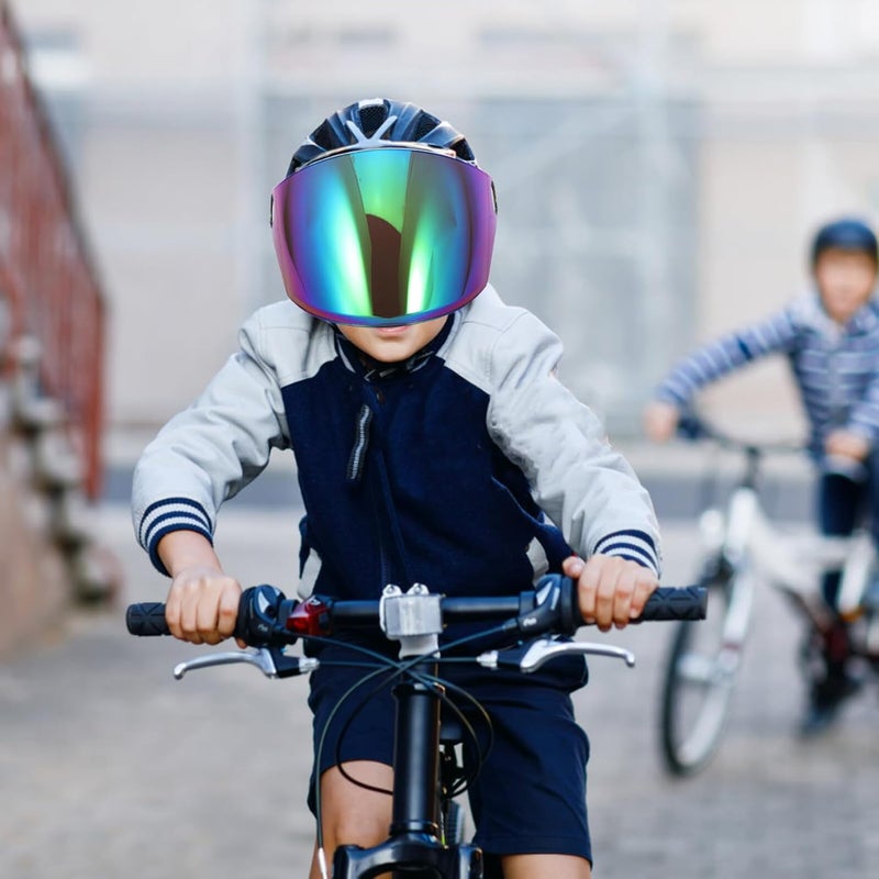 Universal Motorcycle Helmet Visor Replacement Wind Shield Lens 3.2cm Aperture Colored Sun Shade Compatible with Full Face Helmets for Riding and Outdoor Protection - Image 5