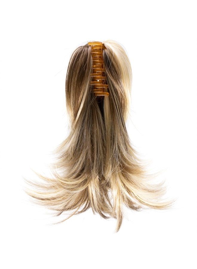 OneDor 12 inch Premium Synthetic Adjustable & Customizable Updo Style Ponytail Hair Extension with Clip on Claw Attachment (AB461)