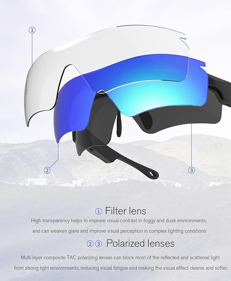 Red Music Polarized Sports Smart Bluetooth Sunglasses With Speakers For Men And Women - Image 4