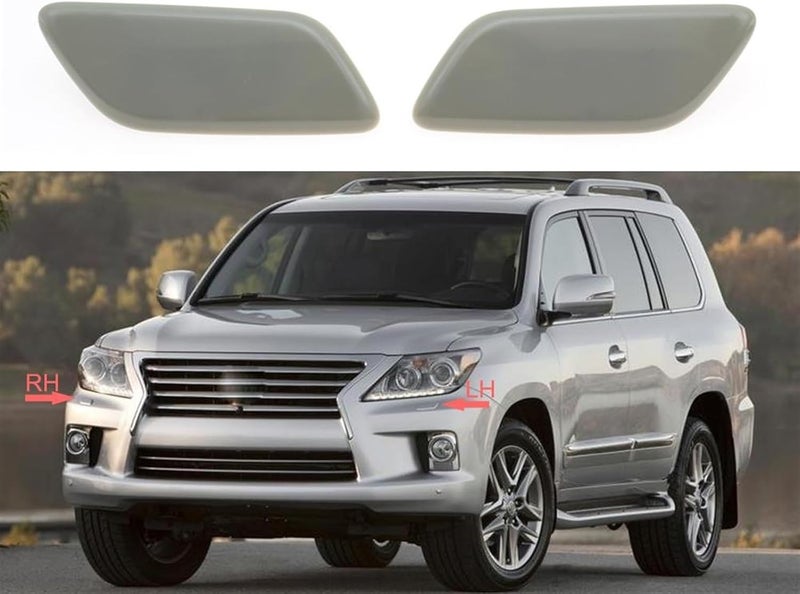 Yurefax Headlight Washer Nozzle Cover Caps for Lexus LX570 - Image 2