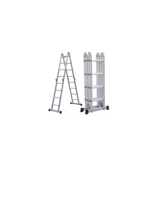 Multi Purpose Folding Extension Ladder 4.7M 15.5FT Heavy Duty Combination Step EN131 Up to 330lbs/150kg