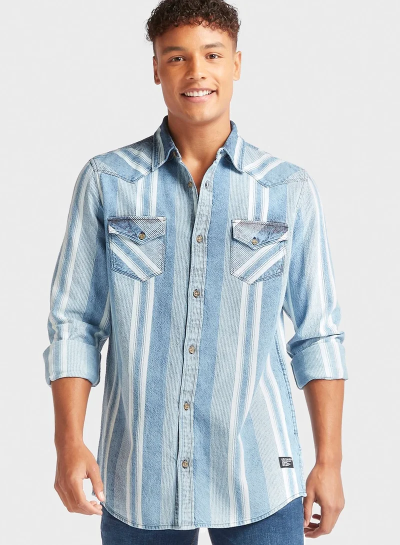 Lee Cooper Striped Regular Fit Shirt