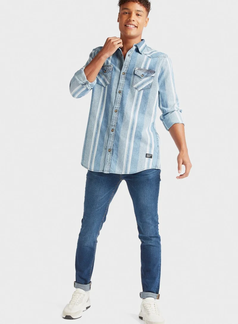 Lee Cooper Striped Regular Fit Shirt