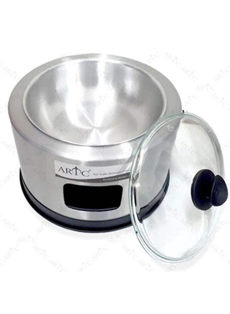 ARTC طبق بوفيه فضي مع غطاء زجاجي من ARTC - Image 2