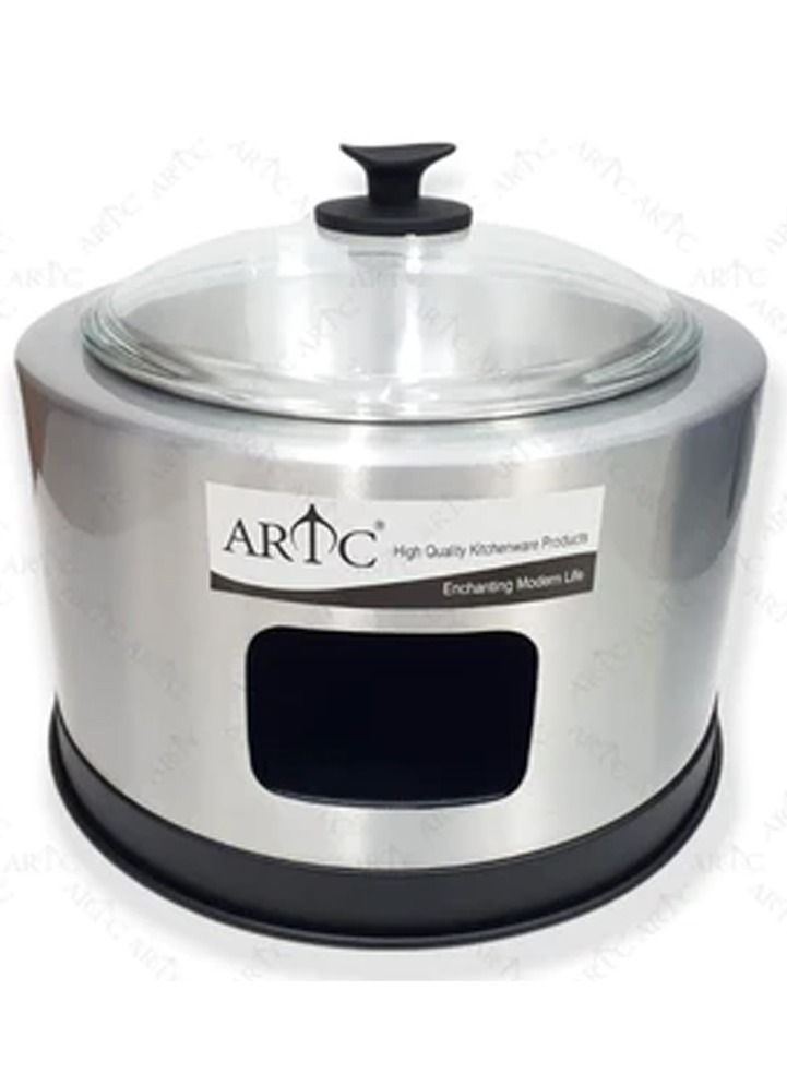 ARTC طبق بوفيه فضي مع غطاء زجاجي من ARTC - Image 1