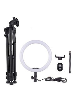 Generic Dimmable 10-Inch LED Ring Light With Tripod Stand White/Black/Gold  - Image 3