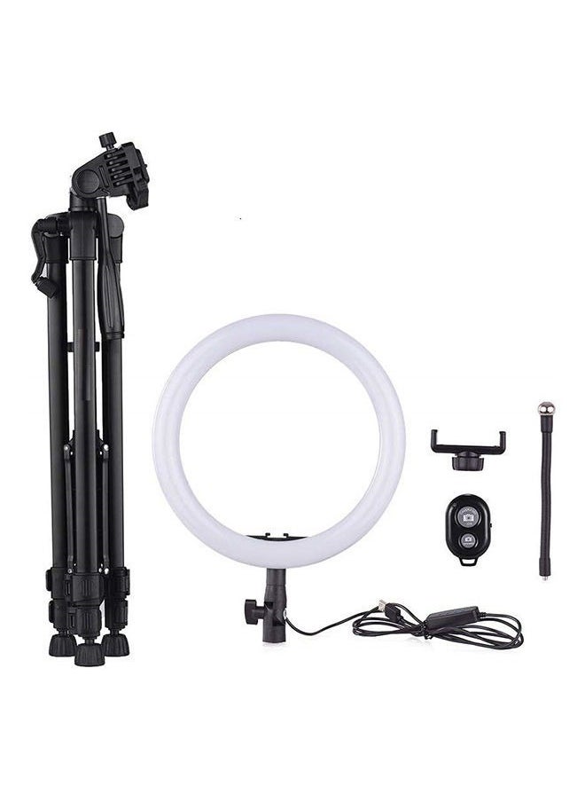 Generic - Dimmable 10-Inch LED Ring Light With Tripod Stand White/Black/Gold - Image 1