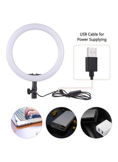 Generic Dimmable 10-Inch LED Ring Light With Tripod Stand White/Black/Gold  - Image 4