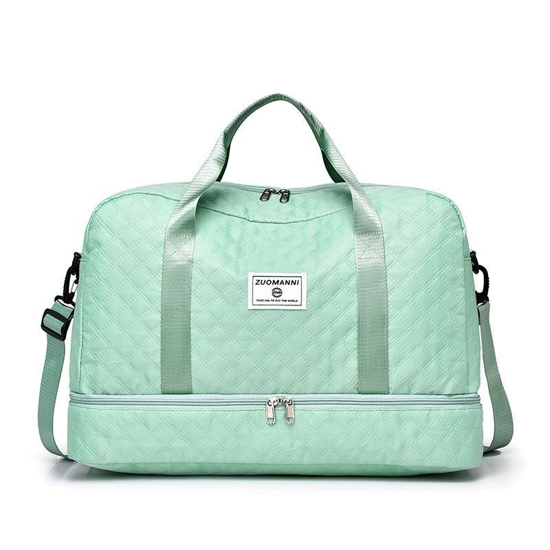 Generic Wholesale Gym Bag Independent Shoe Warehouse Short-distance Travel Bag Womens Portable Travel Large Capacity Fashionable Casual Luggage Bag Green 