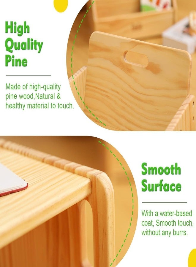 FUNLIO Montessori Weaning Table and Chair Set for Toddlers Age 1-3, Height Adjustable Toddler Table and Chair Set, Cube Kids Table Chair for Reading/Eating/Playing, Easy to Assemble, CPC Certified - Image 3