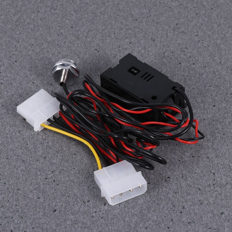 2pcs Digital Pointer Temperature Detector 4 Pin Power Plug PC Water Cooling 5V-24V (Black) - Image 5