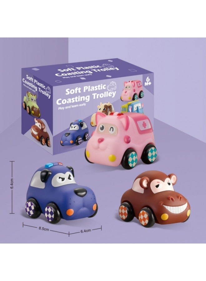 Children's Soft Rubber Variables Building Blocks Car Dinosaur Pair Puzzle Pair Bath Grasping Toy-Color:1119 - Image 4
