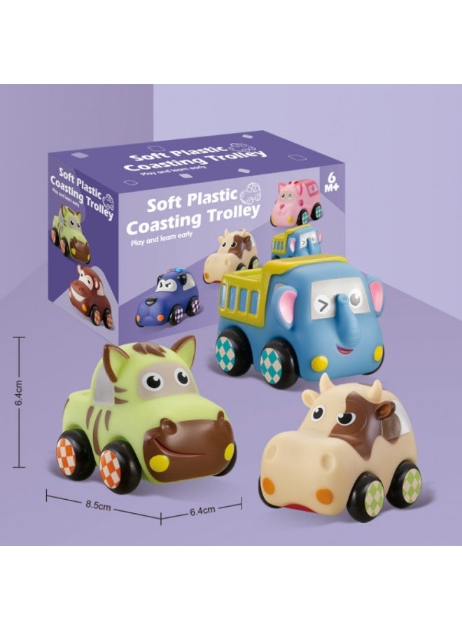 Children's Soft Rubber Variables Building Blocks Car Dinosaur Pair Puzzle Pair Bath Grasping Toy-Color:1119 - Image 3