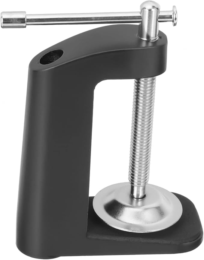 Black Metal Clamp Holder for Desk Lamp Microphone and Lighting Easy Install Positioning Screw - Image 1