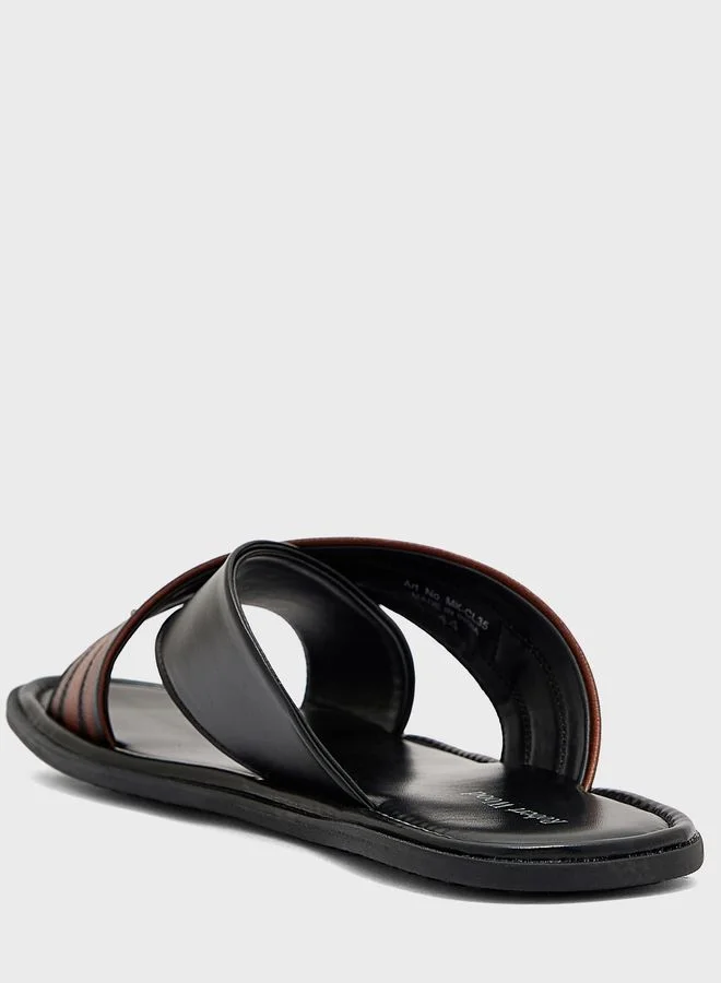 Robert Wood Cross Strap Sandals