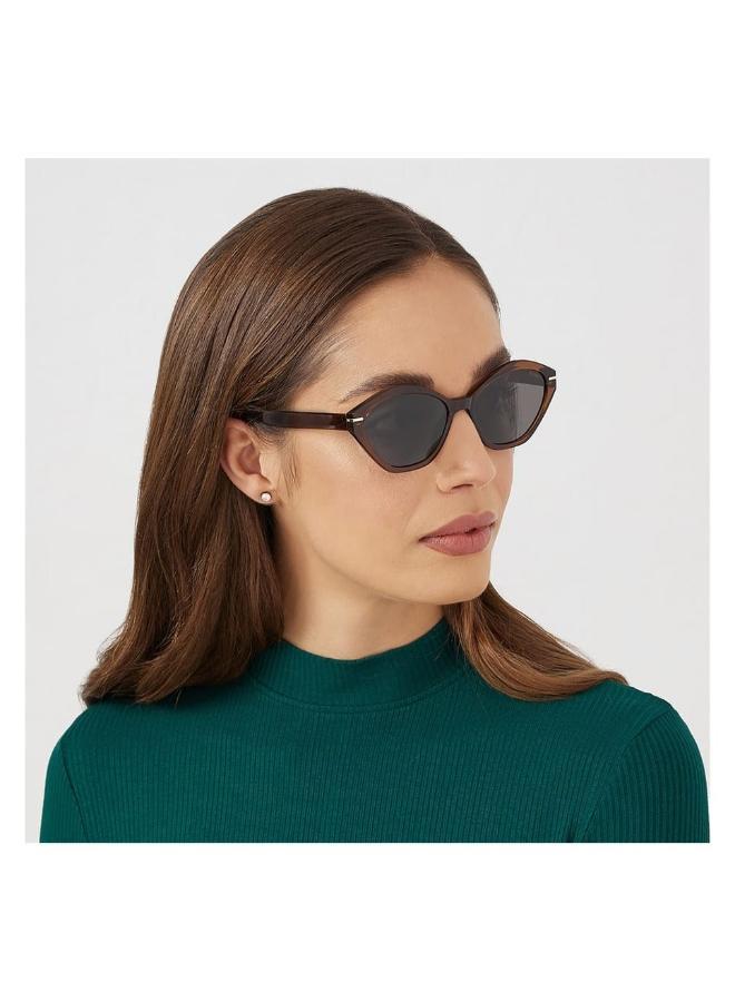 بلاك أوت بلاك آوت سيانو نظارة شمسية نسائية هندسية مع حماية من الأشعة فوق البنفسجية ٤٠٠ (بني، بني) - Image 5