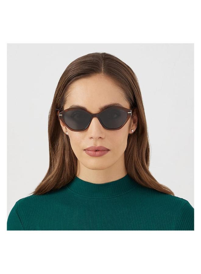 بلاك أوت بلاك آوت سيانو نظارة شمسية نسائية هندسية مع حماية من الأشعة فوق البنفسجية ٤٠٠ (بني، بني) - Image 4