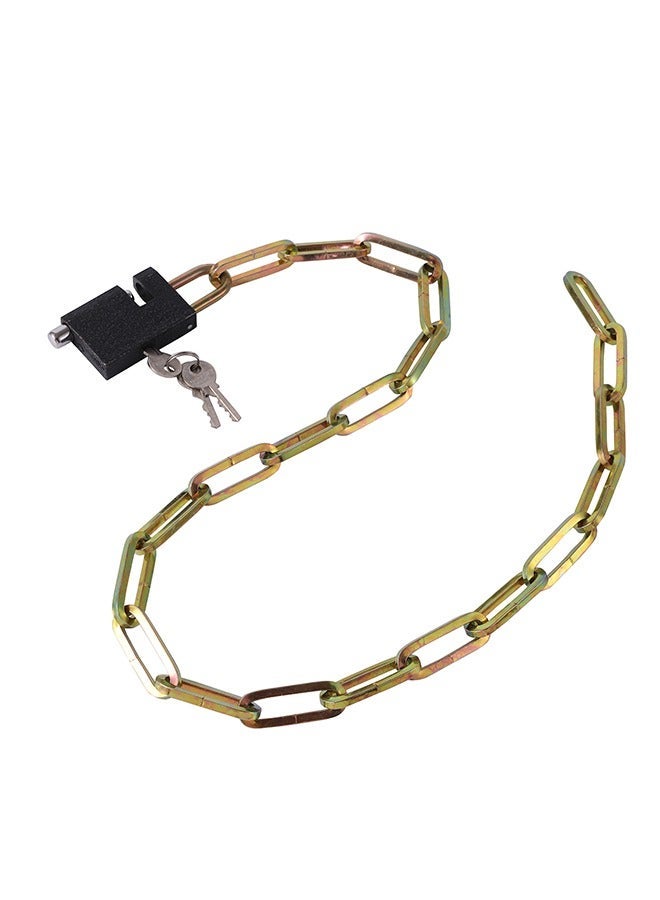 HOMESTAR Chain lock with 3 Keys - 90Cm | Stainless Steel Raw Materials. No Rust, Corrosion Resistance, Premium Case-Hardened Security for Motorcycles, Bike, Generator, Gates,Outdoor Furniture - Image 1